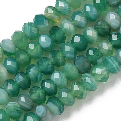 Natural Banded Agate Beads Strands G-D344-A34-05-1