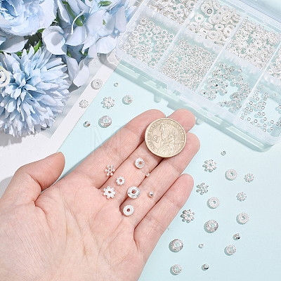 400Pcs 8 Styles Alloy & Brass Spacer Beads DIY-PA0001-93-1
