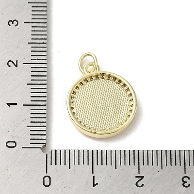 Brass Micro Pave Clear Cubic Zirconia Pendants KK-I708-03D-G-1
