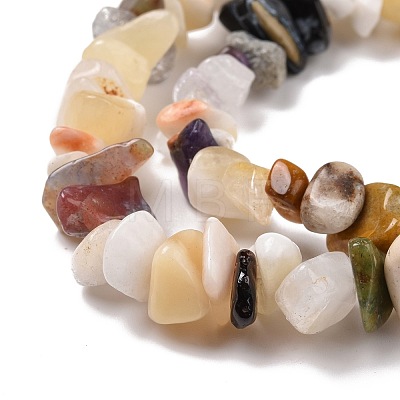 Natural & Synthetic Gemstone Chips Beads Strands G-L154-21-1
