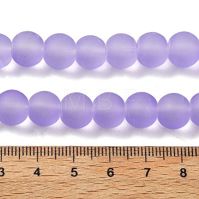 Baking Paint Transparent Glass Bead Strands GLAA-S031-10mm-25-1