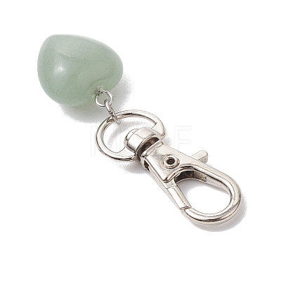 Natural Green Aventurine Pendant Decorations HJEW-JM02908-02-1