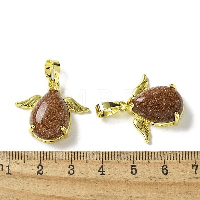 Synthetic Goldstone Pendants KK-F888-01G-23-1