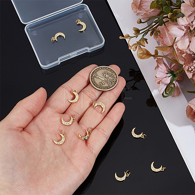 10Pcs Brass Charms KK-BC0015-66A-1