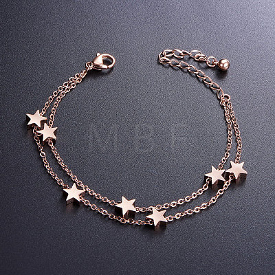 SHEGRACE Chic Titanium Steel Multi-strand Bracelets JB265B-1