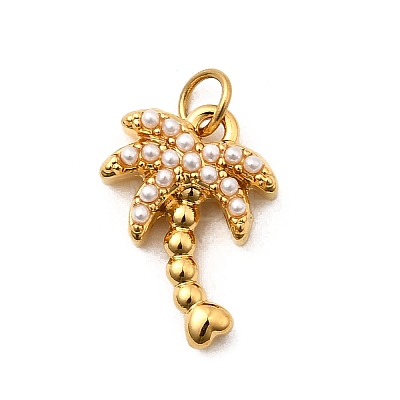 304 Stainless Steel ABS Imitation Pearl Pendants X-STAS-B097-07G-01-1