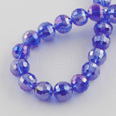 Electroplate Glass Bead Strands EGLA-R040-10mm-07-1