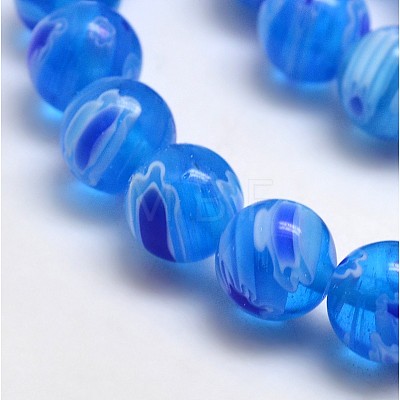 Round Millefiori Glass Beads Strands X-LK-P002-20-1