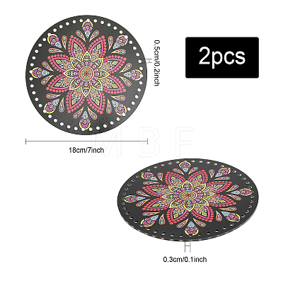 Double-sided Printing Acrylic Crochet Basket Bases DIY-WH0387-40C-1