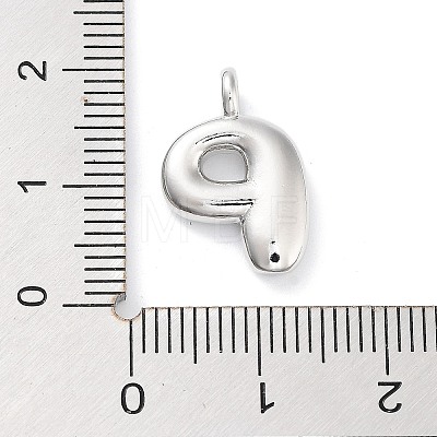 Rack Plating Brass Balloon Letter Pendants LS-KK-C050-01P-P-1