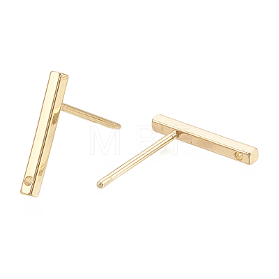 Brass Stud Earring Findings KK-S345-252G-1