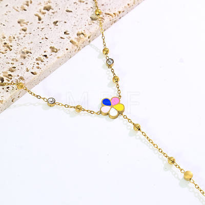 Stainless Steel Enamel Link Ring Bracelets SJ3386-1