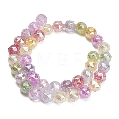 Transparent Crackle Glass Beads Strands GL-Z001-01-1