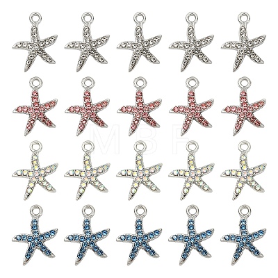 20Pcs 4 Colors Alloy Pendants FIND-YW0012-38-1