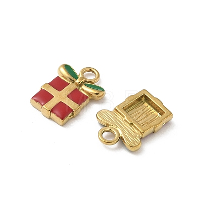 304 Stainless Steel Enamel Pendants STAS-L300-012G-43-1