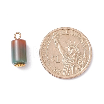 Natural Peacock Agate Pendants PALLOY-JF01082-03-1