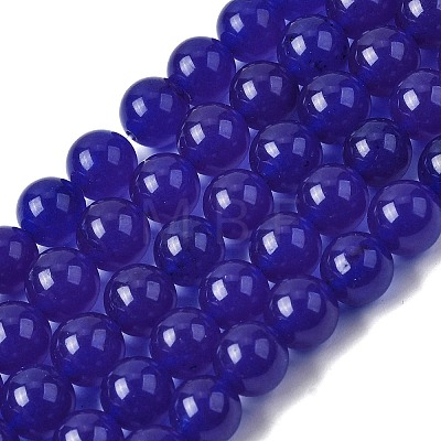 Natural White Jade Beads Strands G-H348-8mm-07-1