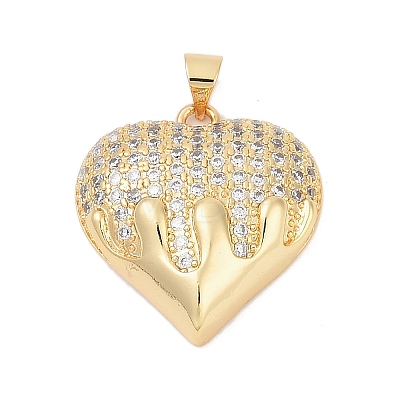 Brass Micro Pave Cubic Zirconia Pendants KK-A241-14A-G-1