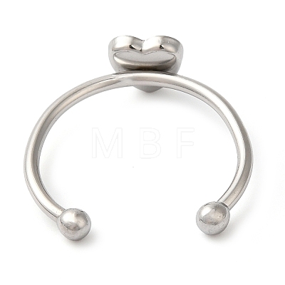 Non-Tarnish 304 Stainless Steel Open Cuff Ring Components X-STAS-I306-01P-1