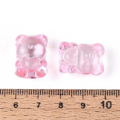 Baking Paint Transparent Glass Beads DGLA-N018-02I-1