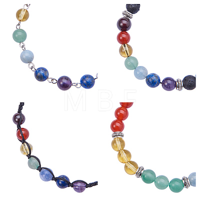 SUNNYCLUE Natural Gemstone Beads Bracelets BJEW-SC0001-03-1