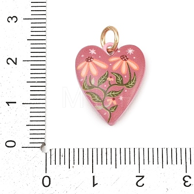 Painted Brass Pendants KK-CBAA339-02B-1