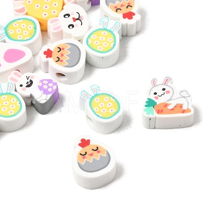 Easter Handmade Polymer Clay Beads CLAY-A006-01-1