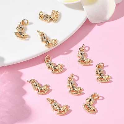 SHEGRACE Brass Micro Pave Cubic Zirconia Pendants XGRQ3D808-457G-1