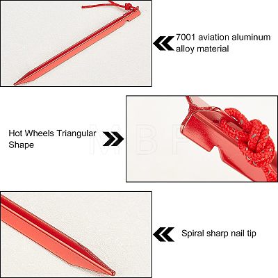 SUPERFINDINGS Aluminum Alloy Tent Stakes FIND-FH0001-72-1