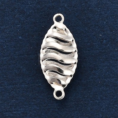 925 Sterling Silver 3D Holow Connector Charms STER-F058-02S-02-1