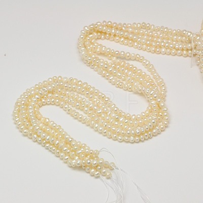 Grade AA Natural Cultured Freshwater Pearl Beads Strands PEAR-L003-C-03-01-1