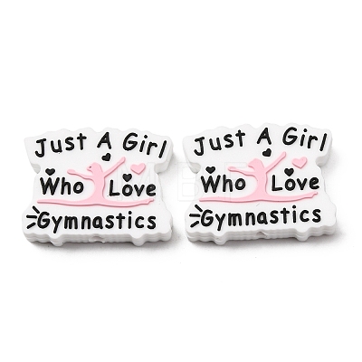 Sports Theme Silicone Focal Beads SIL-F021-03-1