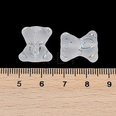 Frosted Transparent Acrylic Beads OACR-P029-20B-05-1