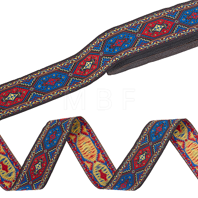10 Yards Ethnic Style Polyester Ribbon OCOR-WH0082-29B-1