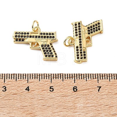 Brass Micro Pave Cubic Zirconia Pendants KK-H279-04G-01-1