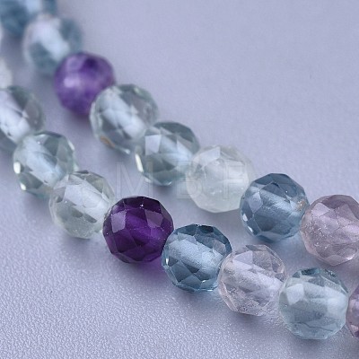 Natural Fluorite Beaded Necklaces NJEW-K114-A-A16-1