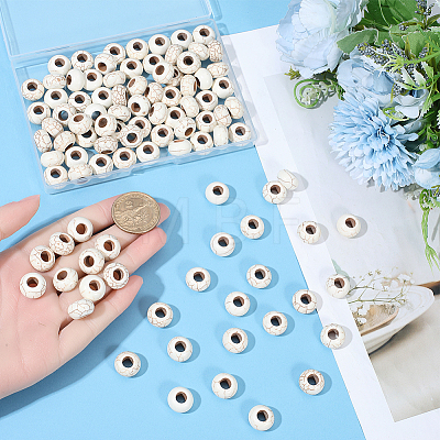 100Pcs Synthetic Howlite European Beads TURQ-PA0001-04A-1