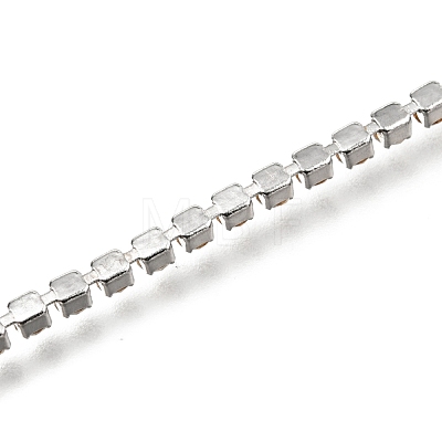 304 Stainless Steel Rhinestone Cup Chain Bracelets AJEW-B004-01B-1