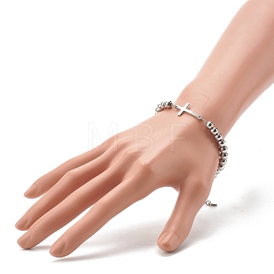 Cross Link Bracelets for Men Women BJEW-JB06687-02-1