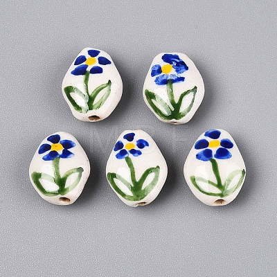 Handmade Porcelain Beads PORC-T134-17M-1