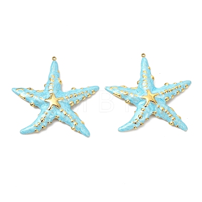 Ocean 304 Stainless Steel Enamel Big Pendants STAS-T076-08C-03G-1