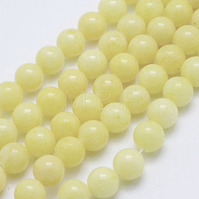 Natural Mashan Jade Round Beads Strands X-G-D263-10mm-XS06-1