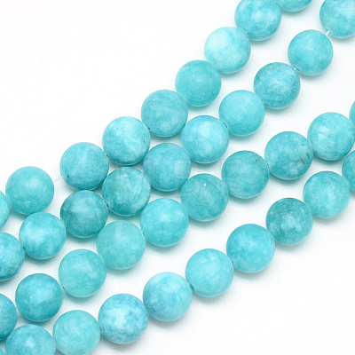 Natural White Jade Bead Strands G-R297-10mm-45-1