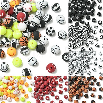 60Pcs Handmade Polymer Clay Beads CLAY-YW0002-41A-1