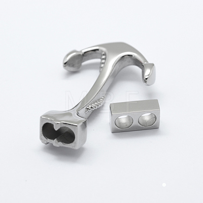 304 Stainless Steel Hook Clasps STAS-F122-29P-1