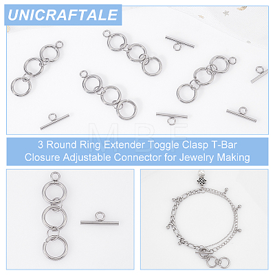 304 Stainless Steel Toggle Clasps DIY-AB00003-1
