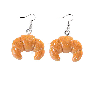 Resin Food Model Dangle Earrings PW-WGD1124-08-1