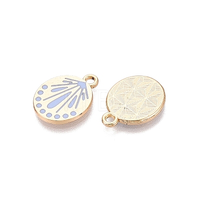 Rack Plating Alloy Enamel Pendants ENAM-N070-01D-01G-01-1