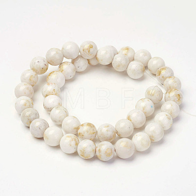 Natural Mashan Jade Beads Strands X-G-P232-01-F-6mm-1