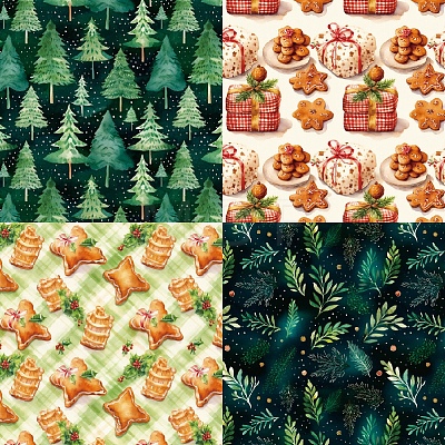 24Pcs 12 Styles Christmas Scrapbook Paper Pads PW-WG8757D-01-1